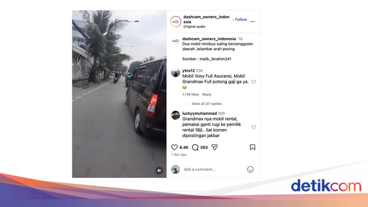 Duh! Tak Ada yang Ngalah, Voxy vs Gran Max Saling Senggol di Jalan