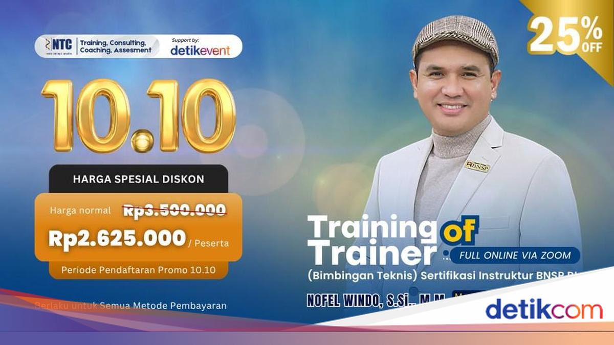 Potongan Hingga Rp800 Ribu! Jadi Instruktur Profesional Bersertifikat Lewat Kelas ToT BNSP RI