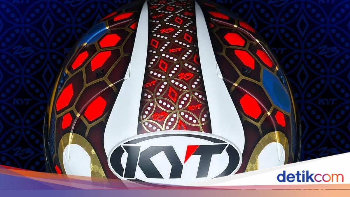 Terinspirasi Budaya Indonesia, Pebalap Ini Pakai Motif Batik-Komodo di Helmnya